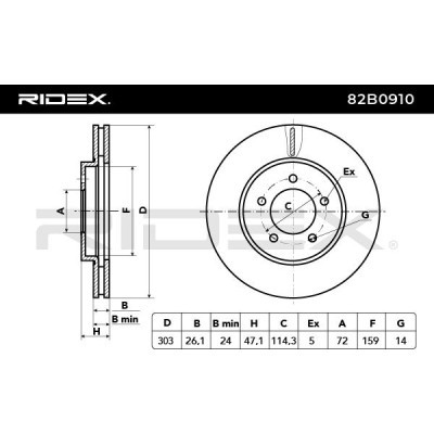Brake Disc RIDEX 82B0910 82B0910 - photo 6