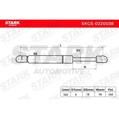 Gas Spring, boot-/cargo area Stark SKGS-0220038 SKGS-0220038 - photo 3