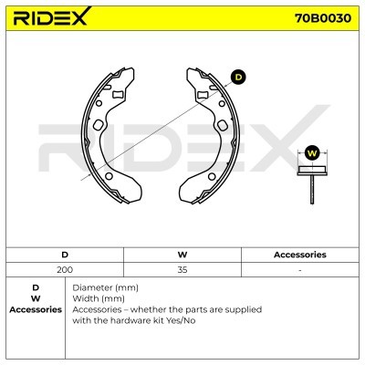 Brake Pads Set RIDEX 70B0030 70B0030 - photo 5