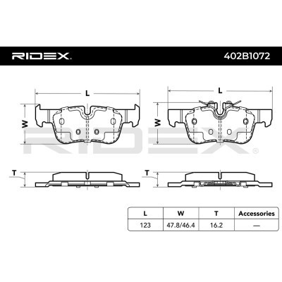 Brake Pads Set RIDEX 402B1072 402B1072 - photo 5