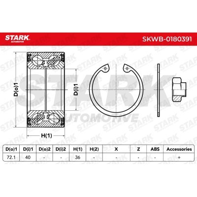 Wheel Bearing Stark SKWB-0180391 SKWB-0180391 - photo 2
