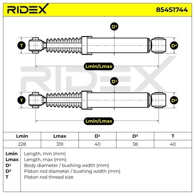 Shock Absorber RIDEX 854S1744 854S1744 - photo 4