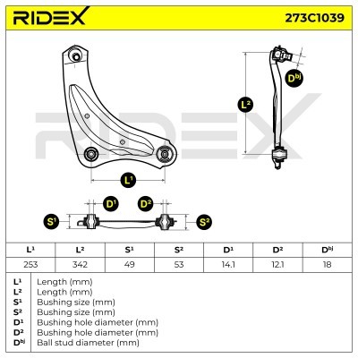 Control Arm RIDEX 273C1039 273C1039 - photo 8