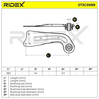 Control Arm RIDEX 273C0589 273C0589 - photo 7