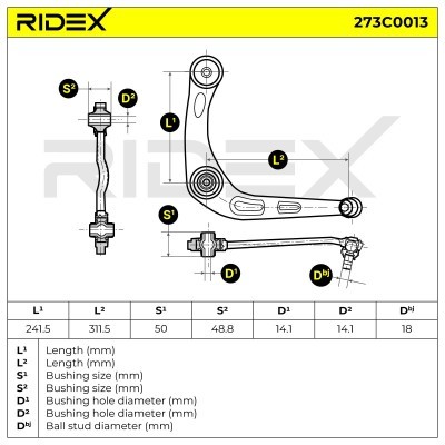 Control Arm RIDEX 273C0013 273C0013 - photo 6