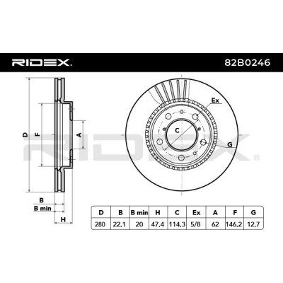 Brake Disc RIDEX 82B0246 82B0246 - photo 6