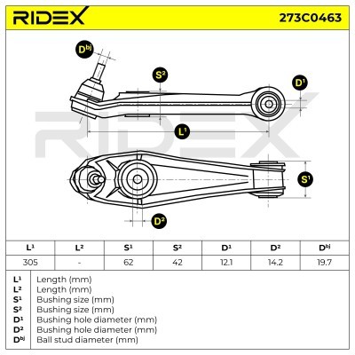 Control Arm RIDEX 273C0463 273C0463 - photo 4