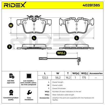 Brake Pads Set RIDEX 402B1385 402B1385 - photo 8