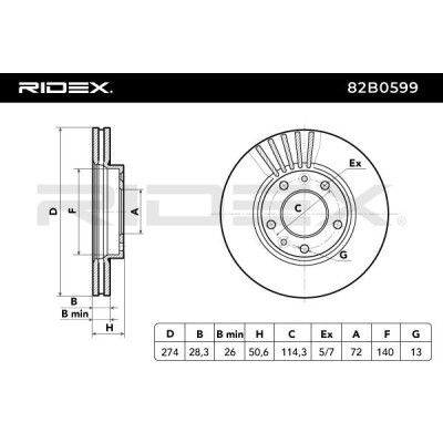 Brake Disc RIDEX 82B0599 82B0599 - photo 6