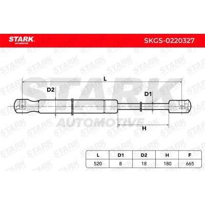 Gas Spring, boot-/cargo area Stark SKGS-0220327 SKGS-0220327 - photo 5