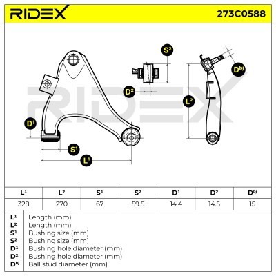 Control Arm RIDEX 273C0588 273C0588 - photo 7