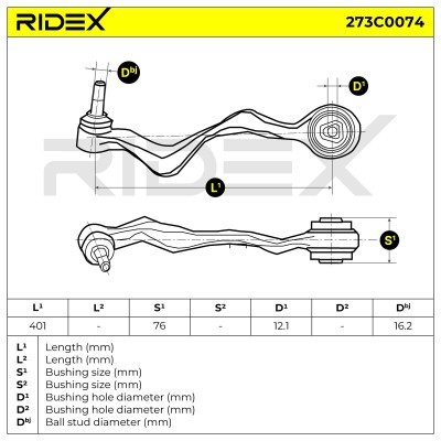 Control Arm RIDEX 273C0074 273C0074 - photo 6