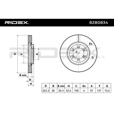 Brake Disc RIDEX 82B0834 82B0834 - photo 4