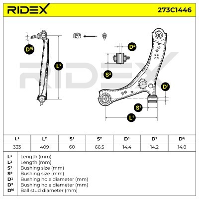 Control Arm RIDEX 273C1446 273C1446 - photo 6