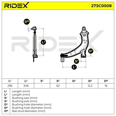 Control Arm RIDEX 273C0508 273C0508 - photo 5