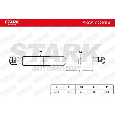 Gas Spring, boot-/cargo area Stark SKGS-0221014 SKGS-0221014 - photo 6