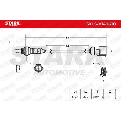 Lambda (Oxygen) Sensor Stark SKLS-0140628 SKLS-0140628 - photo 6