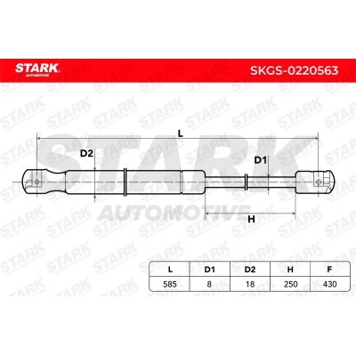 Gas Spring, boot-/cargo area Stark SKGS-0220563 SKGS-0220563 - photo 5