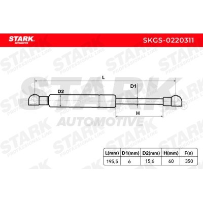 Gas Spring, boot-/cargo area Stark SKGS-0220311 SKGS-0220311 - photo 3
