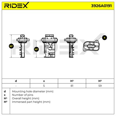 Air Mass Sensor RIDEX 3926A0191 3926A0191 - photo 6