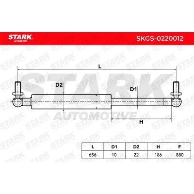 Gas Spring, boot-/cargo area Stark SKGS-0220012 SKGS-0220012 - photo 3