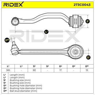 Control Arm RIDEX 273C0043 273C0043 - photo 3