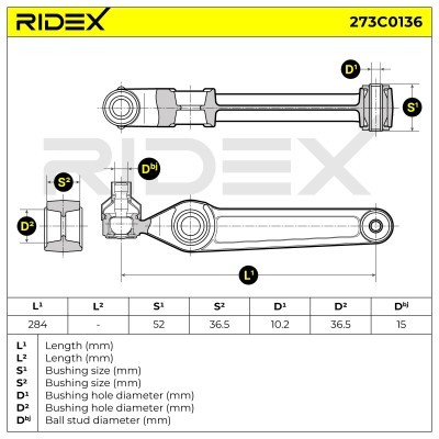 Control Arm RIDEX 273C0136 273C0136 - photo 4