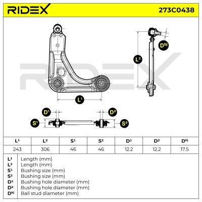 Control Arm RIDEX 273C0438 273C0438 - photo 4