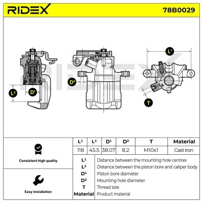 Brake Caliper RIDEX 78B0029 78B0029 - photo 5
