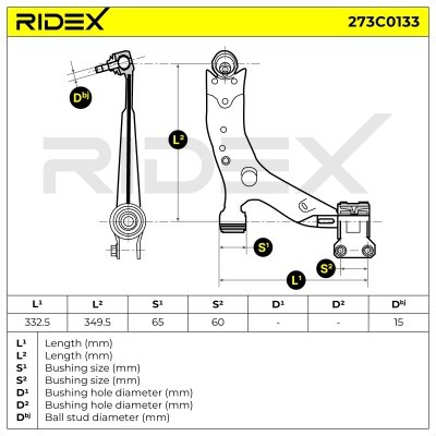 Control Arm RIDEX 273C0133 273C0133 - photo 9
