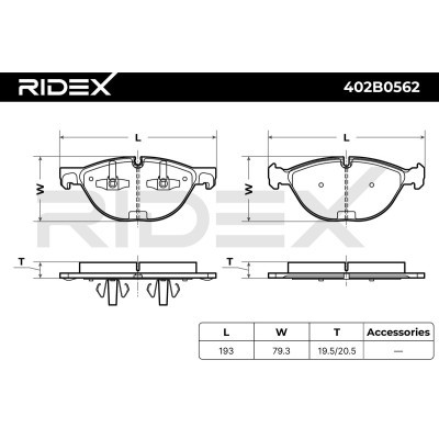 Brake Pads Set RIDEX 402B0562 402B0562 - photo 4