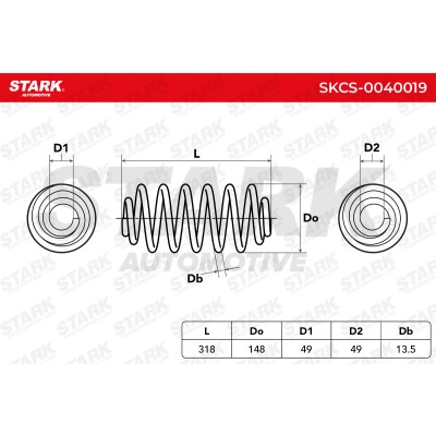Suspension Spring Stark SKCS-0040019 SKCS-0040019 - photo 2