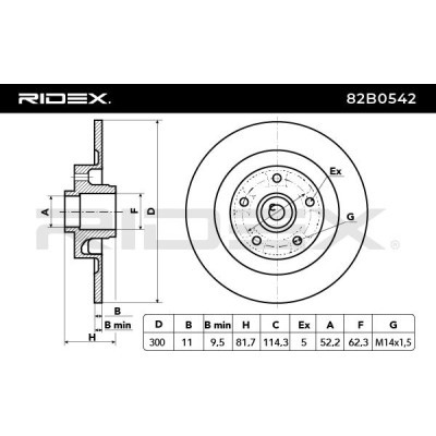 Brake Disc RIDEX 82B0542 82B0542 - photo 4