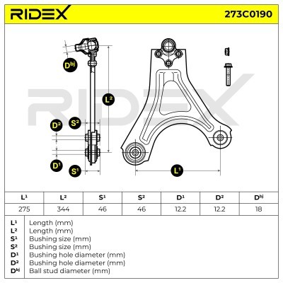 Control Arm RIDEX 273C0190 273C0190 - photo 4