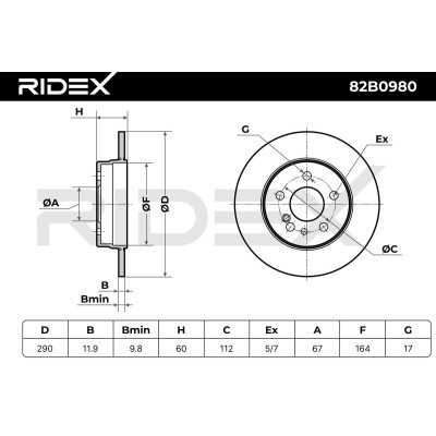 Brake Disc RIDEX 82B0980 82B0980 - photo 7