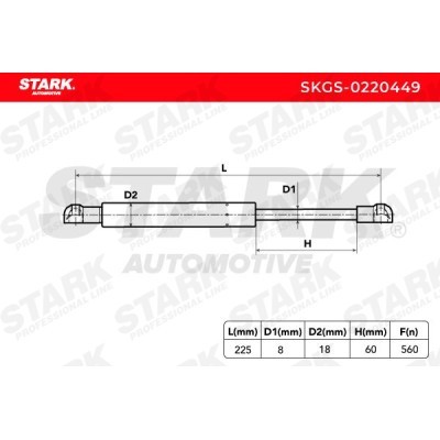 Gas Spring, boot-/cargo area Stark SKGS-0220449 SKGS-0220449 - photo 5