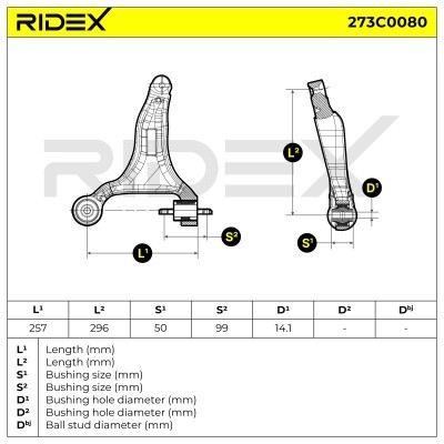 Control Arm RIDEX 273C0080 273C0080 - photo 7