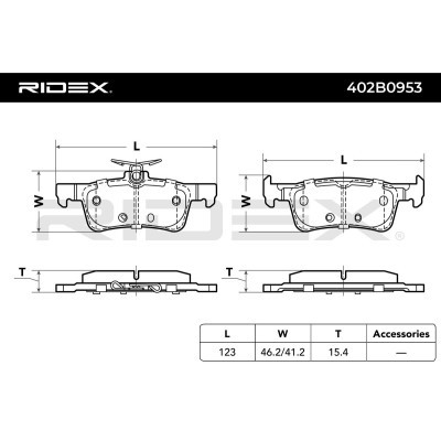Brake Pads Set RIDEX 402B0953 402B0953 - photo 5