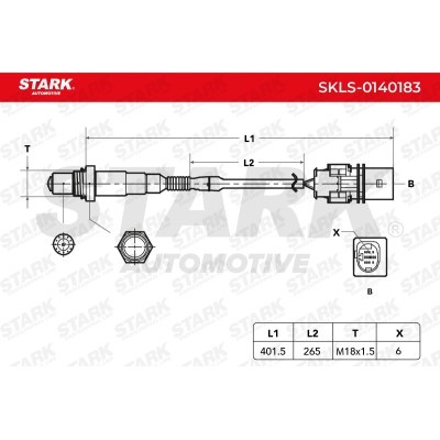 Lambda (Oxygen) Sensor Stark SKLS-0140183 SKLS-0140183 - photo 6