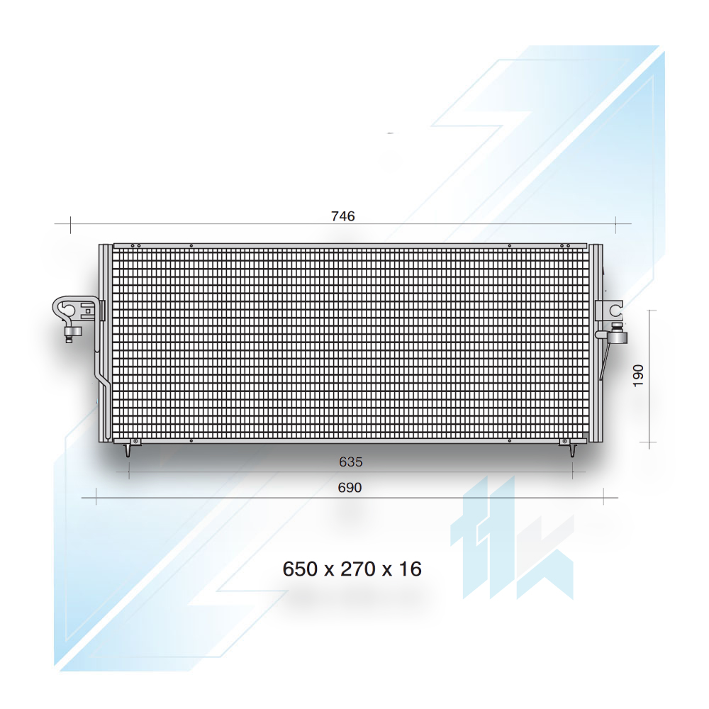 Condenser for Nissan Almera 1995 -.2000 210NNAN150 - photo 1