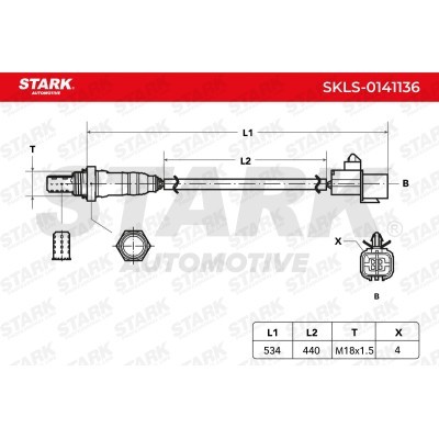 Lambda (Oxygen) Sensor Stark SKLS-0141136 SKLS-0141136 - photo 6