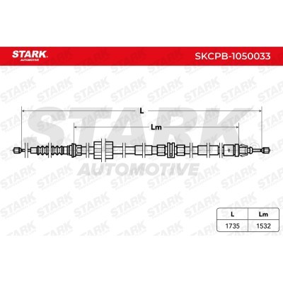 Cable Pull, Parking Brake Stark SKCPB-1050033 SKCPB-1050033 - photo 6
