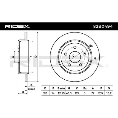 Brake Disc RIDEX 82B0494 82B0494 - photo 3