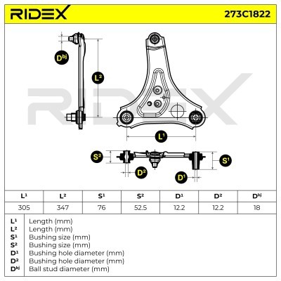 Control Arm RIDEX 273C1822 273C1822 - photo 8