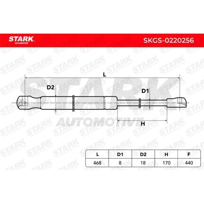 Gas Spring, boot-/cargo area Stark SKGS-0220256 SKGS-0220256 - photo 3