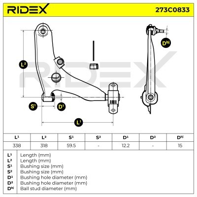 Control Arm RIDEX 273C0833 273C0833 - photo 5