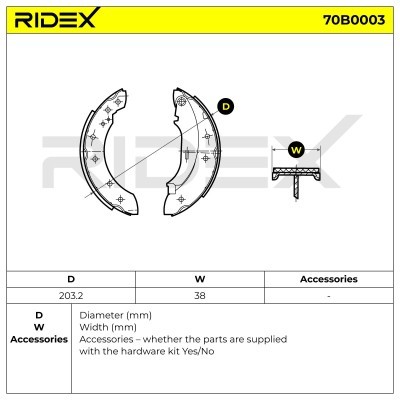 Brake Pads Set RIDEX 70B0003 70B0003 - photo 7