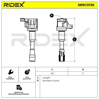 Ignition Coil RIDEX 689C0136 689C0136 - photo 2