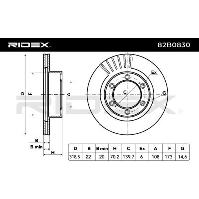 Brake Disc RIDEX 82B0830 82B0830 - photo 4