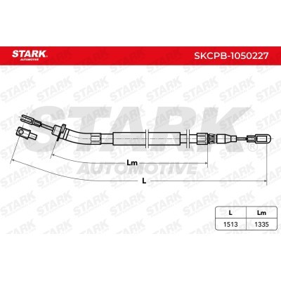 Cable Pull, Parking Brake Stark SKCPB-1050227 SKCPB-1050227 - photo 2